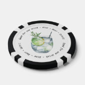 QR Gin Tonic Business Event Drink Voucher Poker Chips (Enkel)