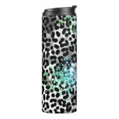 *~* QR Glitter Animal Leopard Spots patroon Thermosbeker (Gedraaid links)