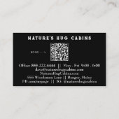 *~* QR Glitter AP49 Rustiek Verweerd Hout Visitekaartje (Achterkant)