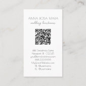 *~* QR GOLD Agaat Marmer FOTO LOGO ZWART AP66 Visitekaartje (Achterkant)