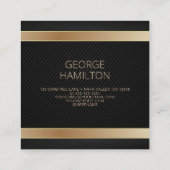 QR Gold Modern profiel Vierkante Visitekaartje (Achterkant)