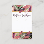 QR Gold Pastel Foliage Earning Display Kaart Visitekaartje (Voorkant)