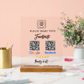 QR Google Facebook Review Acrylschild Acryl Bord (Huwelijk)