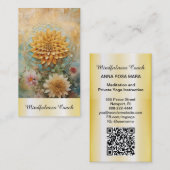 *~* QR Gouden Bloem van het Leven AP92 Reiki Yoga  Visitekaartje (Voorkant / Achterkant)