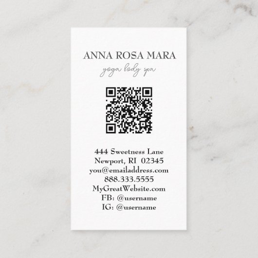 *~* QR Grijs Zwart Goud Marmeren Folie AP66 Visitekaartje (Achterkant)