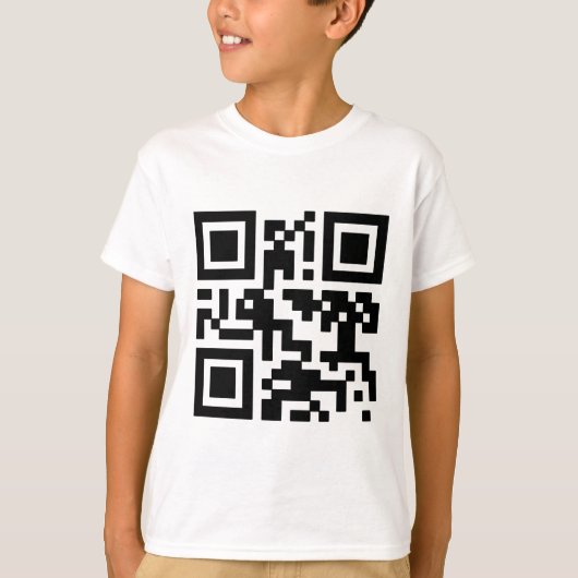 QR "Happy Sabbat!" code. T-shirt (Voorkant)