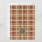 QR Herfst In Love Herfst Foliage Plaid Trouwdouche Kaart (Achterkant)