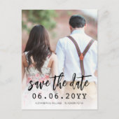 QR het Manuscript van de Foto van de Code Nota Mod Aankondigingskaart (Voorkant)