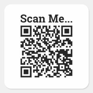 QR het Ontwerp van de Code voor het Slimme Scannen Vierkante Sticker
