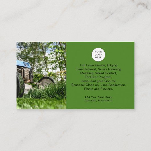 QR het visitekaartje van de Zorg van de Code Lawn  (Achterkant)