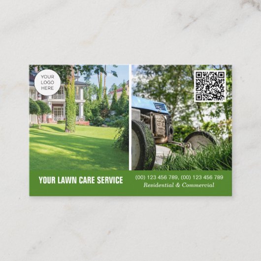 QR het visitekaartje van de Zorg van de Code Lawn  (Voorkant)