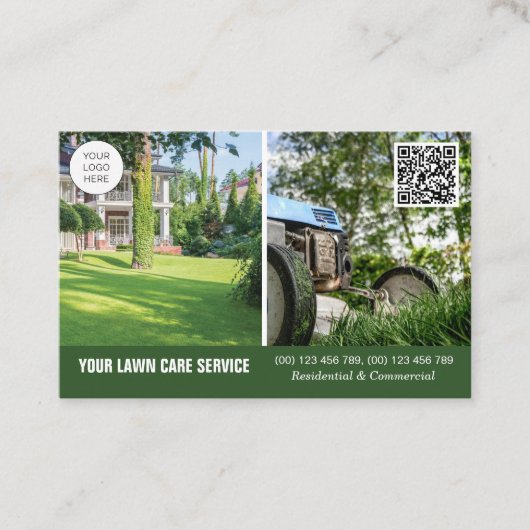 QR het visitekaartje van de Zorg van de Code Lawn  (Voorkant)