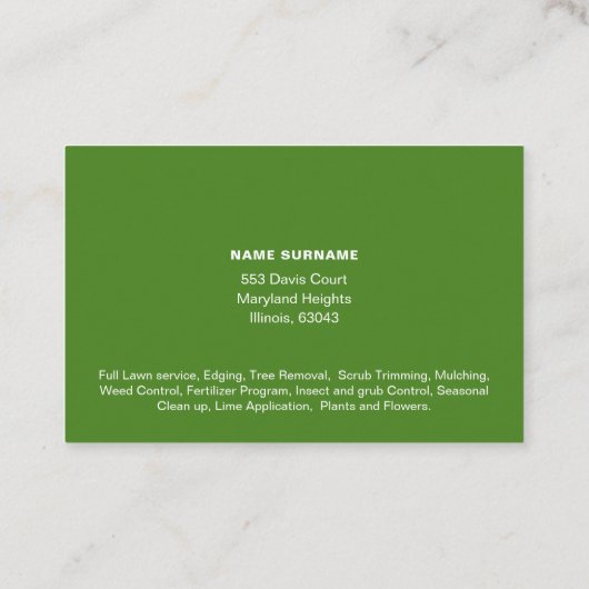 QR het visitekaartje van de Zorg van de Code Lawn  (Achterkant)