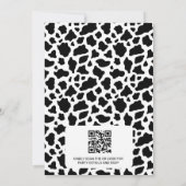 QR Highland Koe in emmer Koe Print 1st Verjaardag Kaart (Achterkant)