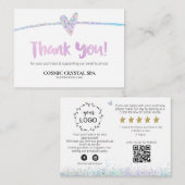 *~* QR Holo RAINBOW - DANK U LOGO AP8 Review Informatiekaartje (Voorkant / Achterkant)