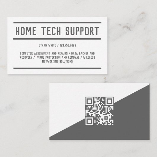 QR Home IT-ondersteuning Visitekaartje (Voorkant / Achterkant)