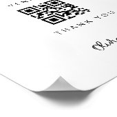 QR Honeymoon Fund Wedding Reception Donatie Sign Poster (Hoek)