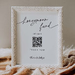 QR Honeymoon Fund Wedding Reception Donatie Sign Poster<br><div class="desc">Voeg ons papieren bord toe om geld te verzamelen voor je huwelijksreis op je bruiloft. Dit object maakt deel uit van onze Olivia collectie O100. Ga naar onze winkel om overeenkomende objecten te zoeken.</div>