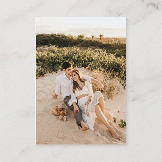 QR-huwelijk scan om gouden foto RSVP Informatiekaartje (Achterkant)