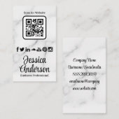 Qr | Icons voor sociale media | Marketing Visitekaartje (Voorkant / Achterkant)