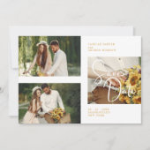 QR in Exquisite Minimalist Custom 3-Photo Wedding Save The Date (Voorkant)