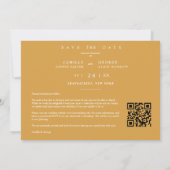 QR in Exquisite Minimalist Custom 3-Photo Wedding Save The Date (Achterkant)