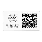 QR-inventariscode | Product-ID Bedrijfs-Logo Etiket (Voorkant)