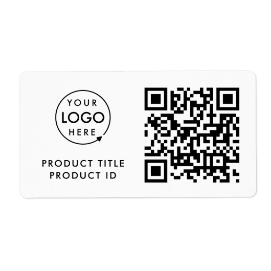 QR-inventariscode | Product-ID Bedrijfs-Logo Etiket (Voorkant)