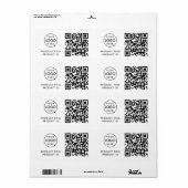 QR-inventariscode | Product-ID Bedrijfs-Logo Etiket (Full Sheet)
