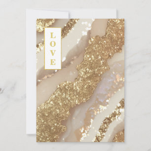 *~ QR Ivoor LIEFDE AR66 RSVP Agaat Bruiloft Kaart