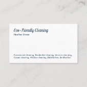 QR Janitorial Services Cleaning Visitekaartje (Achterkant)