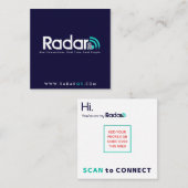 QR-kaarten, vierkant, 2,5 x 2,5 inch vierkant Visi Vierkante Visitekaartje (Voorkant / Achterkant)