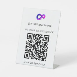 QR Klantfeedback Review Bord Reclamebord Met Voetstuk