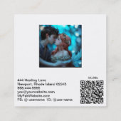 *~* QR Koppel AP55 Engelen Marital Counseling Vierkante Visitekaartje (Achterkant)