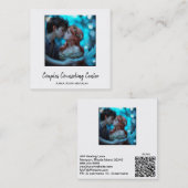 *~* QR Koppel AP55 Engelen Marital Counseling Vierkante Visitekaartje (Voorkant / Achterkant)