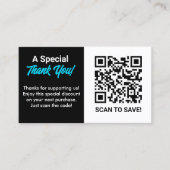 QR-kortingscode Visitekaartje (Voorkant)