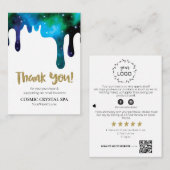 *~* QR KOSMISCHE DRUPPEL DANK U LOGO AP8 Review Informatiekaartje (Voorkant / Achterkant)