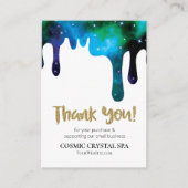 *~* QR KOSMISCHE DRUPPEL DANK U LOGO AP8 Review Informatiekaartje (Voorkant)