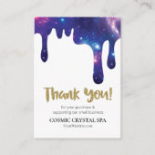 *~* QR. KOSMISCHE DRUPPEL DANK U LOGO AP8 Review Informatiekaartje (Voorkant)