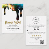 *~* QR. KOSMISCHE DRUPPEL DANK U LOGO Review AP8 Informatiekaartje (Voorkant / Achterkant)