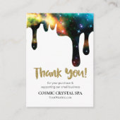 *~* QR. KOSMISCHE DRUPPEL DANK U LOGO Review AP8 Informatiekaartje (Voorkant)