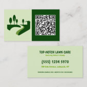 🍃 QR Landscaping Grasmaaier Visitekaartje (Voorkant / Achterkant)
