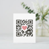 QR Liefdescode Briefkaart (Staand voorkant)