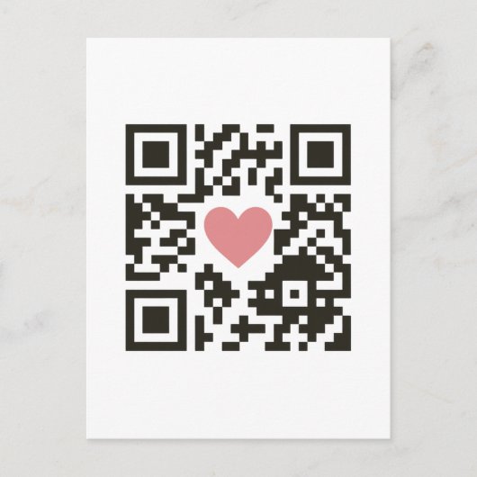 QR Liefdescode Briefkaart (Voorkant)