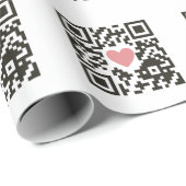 QR Liefdescode Cadeaupapier (Rol Hoek)