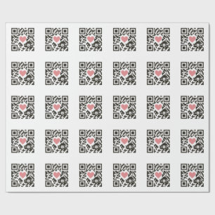 QR Liefdescode Cadeaupapier