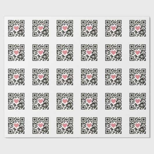 QR Liefdescode Cadeaupapier (Zoom)