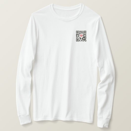 QR Liefdescode T-shirt (Design voorkant)