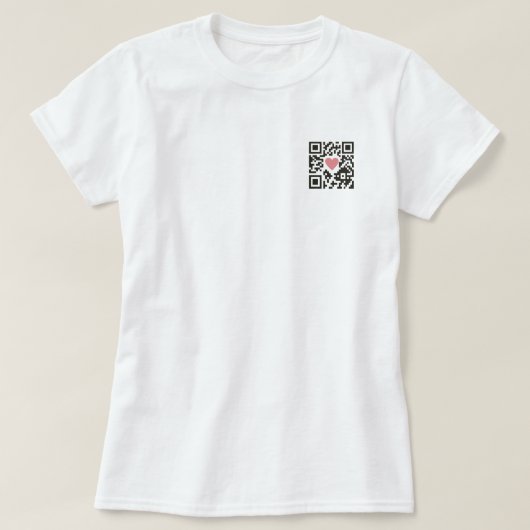 QR Liefdescode T-shirt (Design voorkant)