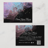 *~* QR Logo AP46 Elegant Eedal Magical Glitter Visitekaartje (Voorkant / Achterkant)